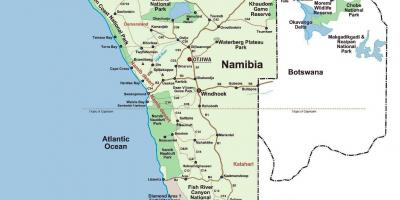 本地图，纳米比亚